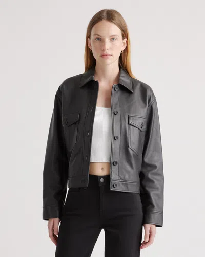 Quince Women's Cropped Jacket In Black