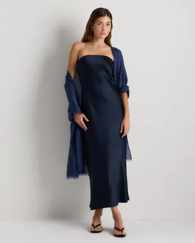 Quince Women's Crystal Embellished Featherweight Cashmere Silk Wrap In Blue