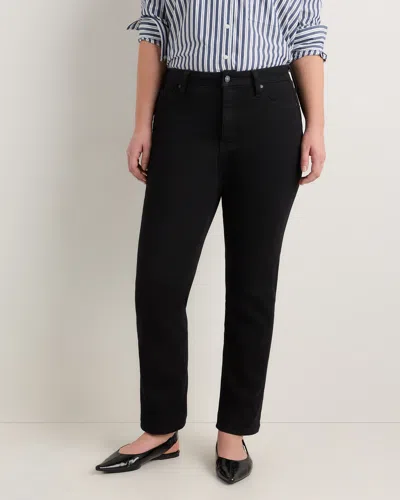 Quince Women's Curvy Bella Stretch Straight Jeans In Black