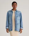 Quince Women's Denim Chore Jacket In Indigo Blue