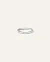 Quince Women's Diamond Alternating Baguette & Round Band Rings In White Gold