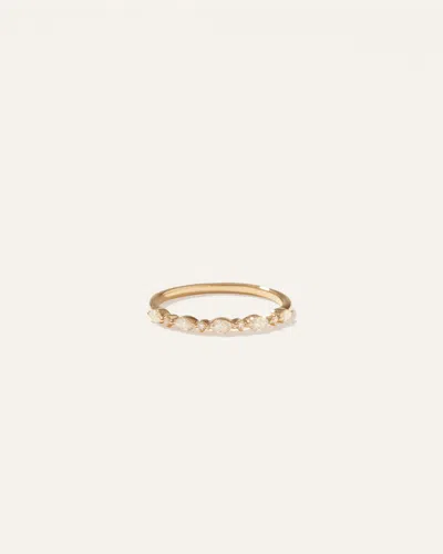 Quince Women's Diamond Alternating Marquise & Round Band Rings In Yellow Gold