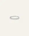 QUINCE WOMEN'S DIAMOND ALTERNATING ROUND BAND RINGS