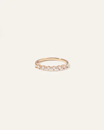 Quince Women's Diamond Alternating Round Band Rings In Gold