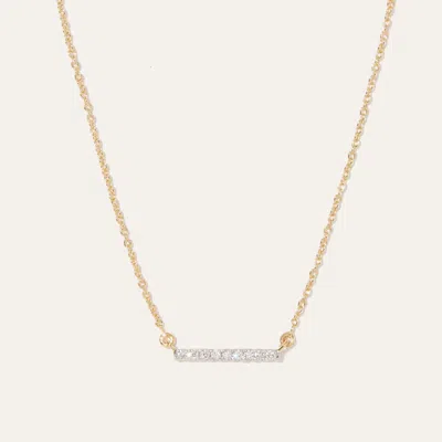 Quince Women's Diamond Bar Necklace In Yellow Gold