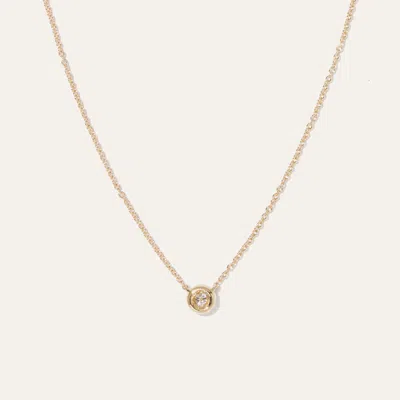 Quince Women's Diamond Bezel Necklace In Yellow Gold