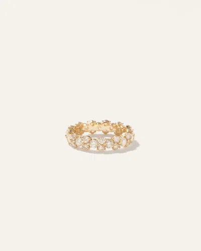 Quince Women's Diamond Cluster Eternity Band Rings In Yellow Gold