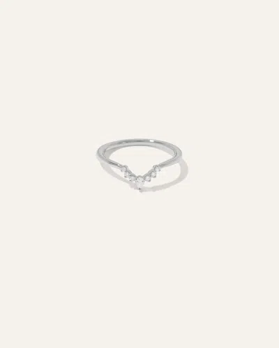 Quince Women's Diamond Contoured Band Rings In White Gold