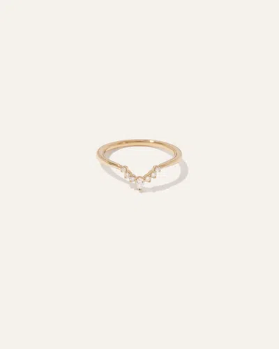 Quince Women's Diamond Contoured Band Rings In Yellow Gold