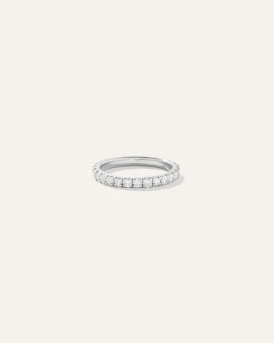 Quince Women's Diamond French Pave Eternity Band Rings In White Gold