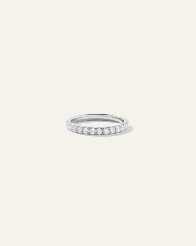 Quince Women's Diamond Pave Halfway Band Rings In White Gold