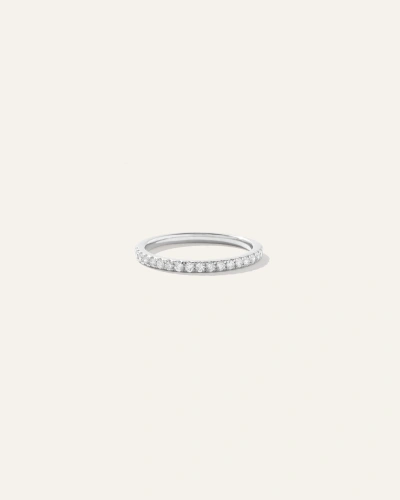 Quince Women's Diamond Pave Halfway Band Rings In White Gold