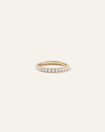Quince Women's Diamond Pave Halfway Band Rings In Yellow Gold