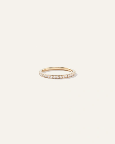 Quince Women's Diamond Pave Halfway Band Rings In Yellow Gold