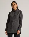 QUINCE WOMEN'S DISTRESSED DENIM OVERSIZED SHIRT