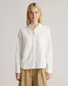 Quince Women's Distressed Denim Shirt In Off-white