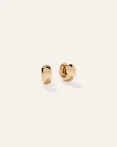 Quince Women's Dome Hoop Earrings In Gold Vermeil