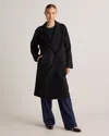 Quince Women's Double-faced Merino Wool Notched Lapel Coat In Black