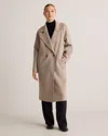 Quince Women's Double-faced Merino Wool Notched Lapel Coat, Size Xl In Oat