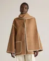 Quince Women's Double-faced Merino Wool Scarf Coat In Caramel