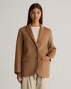 Quince Women's Double-faced Merino Wool Soft Blazer In Caramel