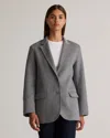 Quince Women's Double-faced Merino Wool Soft Blazer In Heather Grey