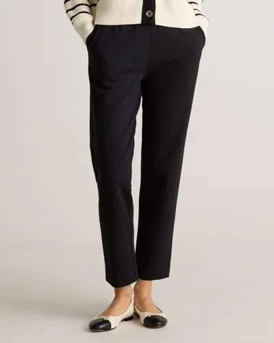 Quince Women's Double Knit Straight Pants In Bold Black
