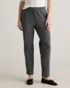 Quince Women's Double Knit Straight Pants In Heather Charcoal Grey