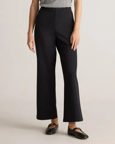 Quince Women's Double Knit Wide Leg Pants In Bold Black