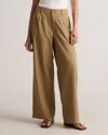 Quince Women's Drapey Twill Pleated Trouser In Baywood