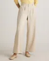 Quince Women's Drapey Twill Pleated Trouser In Oatmilk