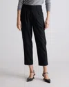 Quince Women's Drapey Twill Tapered Trouser In True Black