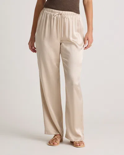 Quince Women's Drawstring Wide Leg Pants In Champagne