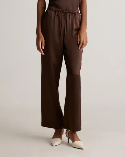 Quince Women's Drawstring Wide Leg Pants In Hot Fudge