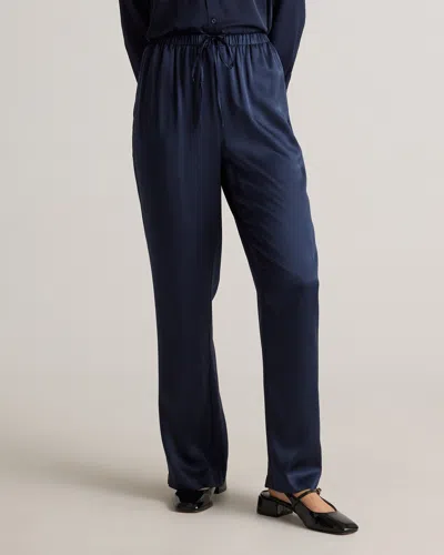 Quince Women's Drawstring Wide Leg Pants In Navy