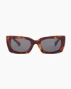 Quince Women's Emmerson Polarized Acetate Sunglasses In Ginger Tortoise With Grey Lens