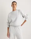 Quince Women's Everyday Fleece Crew Neck Alpaca Sweater In White