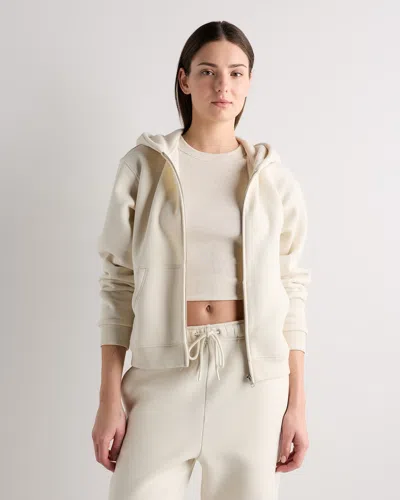 Quince Women's Everyday Fleece Full-zip Hoodie In Neutral