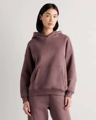 Quince Women's Everyday Fleece Hoodie In Brown