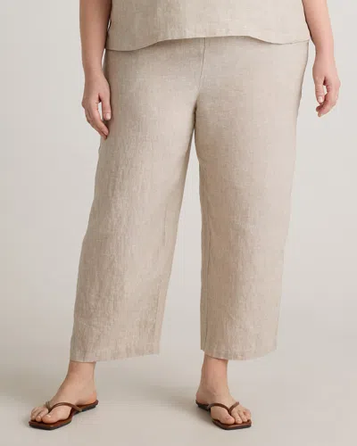 Quince Women's Extended Sizes 100% European Linen Pants In Flax