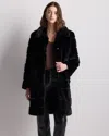 Quince Women's Faux Fur Long Coat In Black