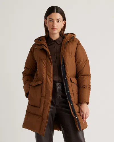 Quince Women's Featherless Long Puffer Parka In Caramel
