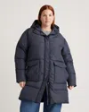 Quince Women's Featherless Long Puffer Parka In Navy