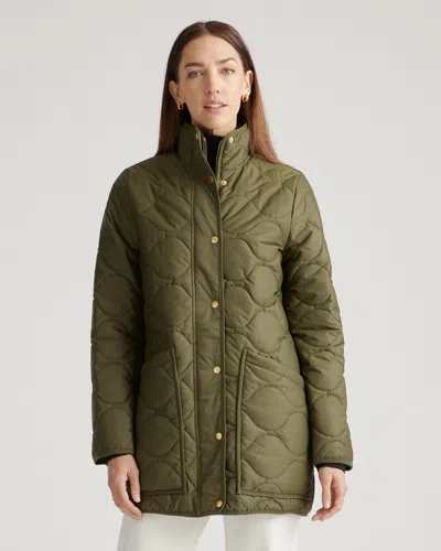 Quince Women's Featherless Quilted Long Puffer Jacket In Olive