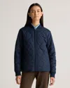 Quince Women's Featherless Quilted Puffer Bomber Jacket In Admiral