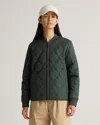 Quince Women's Featherless Quilted Puffer Bomber Jacket In Verdant Pine