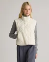 Quince Women's Featherless Quilted Puffer Vest In Silken White