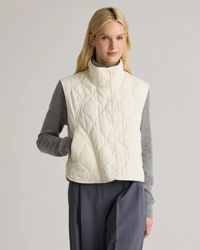 Quince Women's Featherless Quilted Puffer Vest In Silken White