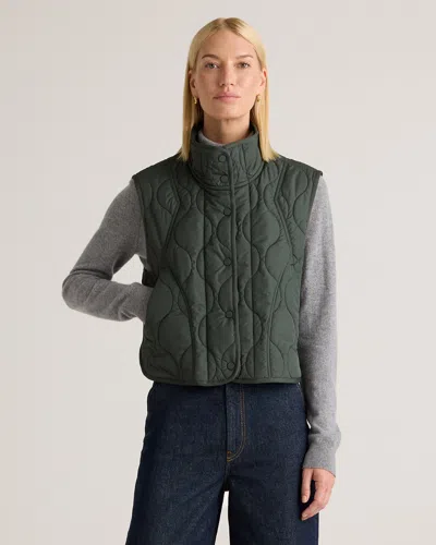 Quince Women's Featherless Quilted Puffer Vest In Verdant Pine