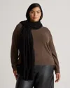 Quince Women's Featherweight Cashmere Wrap In Black